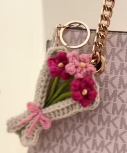 Beautiful crochet keychain