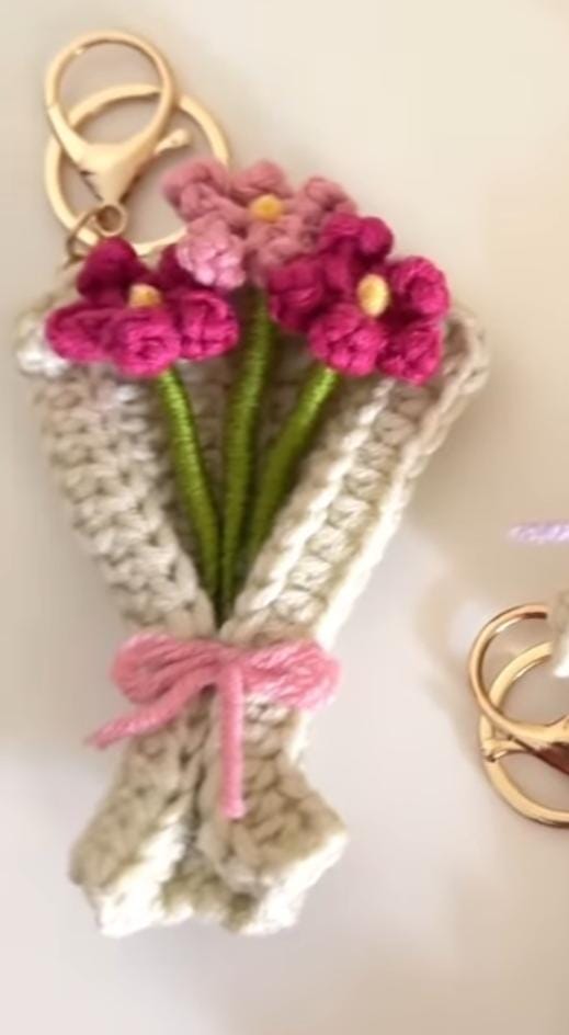Beautiful crochet keychain